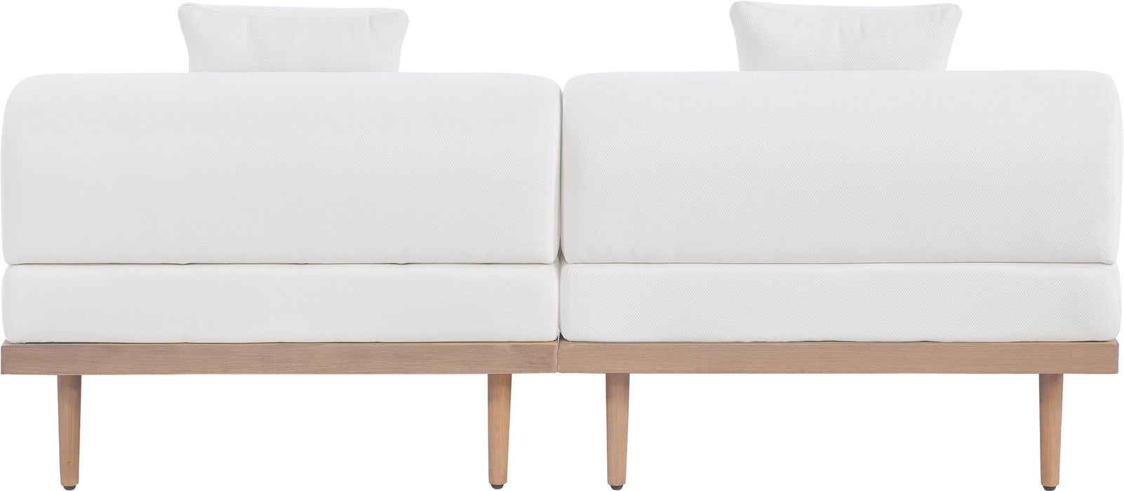 Laguna - 2 Piece Resilient Water Resistant Fabric 71" Outdoor Patio Armless Modular Loveseat