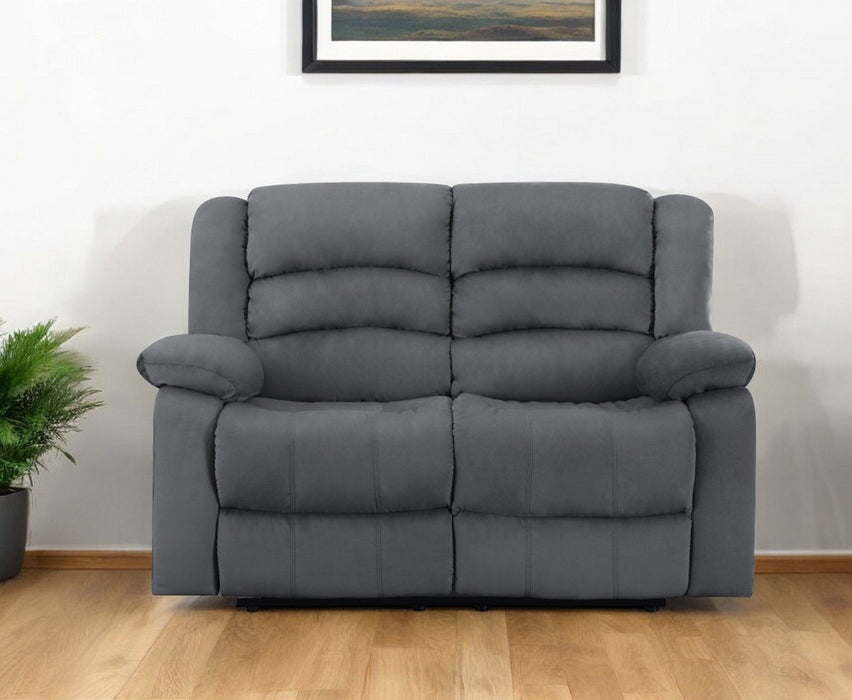 Contemporary Fabric Loveseat - Gray