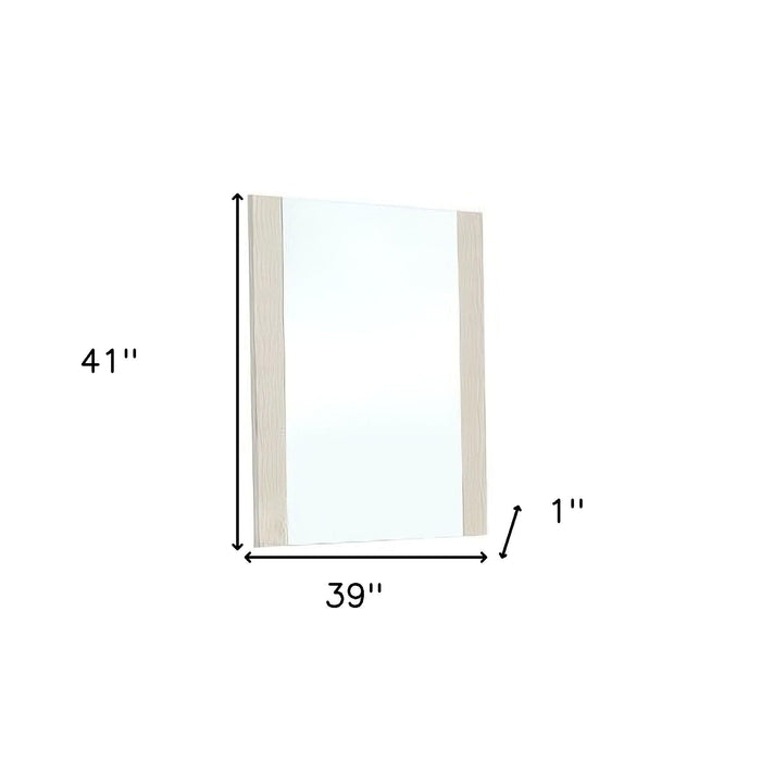41" Framed Mounted Dresser Mirror - Beige