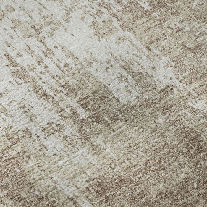 10' X 14' Abstract Washable Area Rug With UV Protection (679168) - Taupe / Beige / Ivory