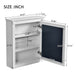 Giga wall-mounted bathroom medicine cabinet with mirror and adjustable shelf, ideal for storing toiletries and medicines.