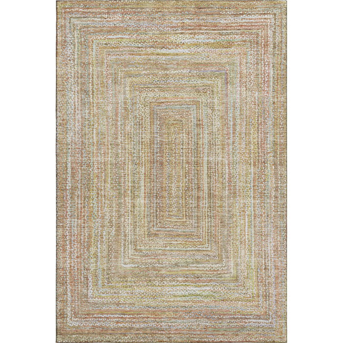 10' X 14' Geometric Washable Area Rug With UV Protection (699292) - Tan / Beige