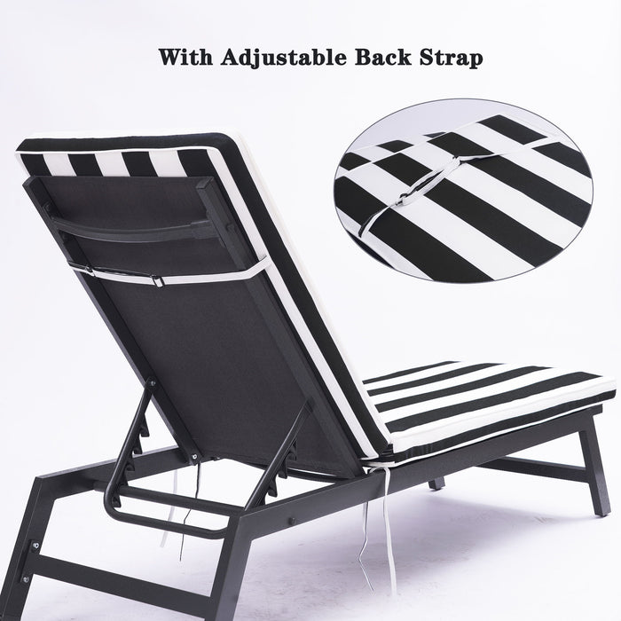 Giga outdoor lounge chair cushion set with back and seat cushions for patio furniture, featuring plush fabric and comfortable padding.