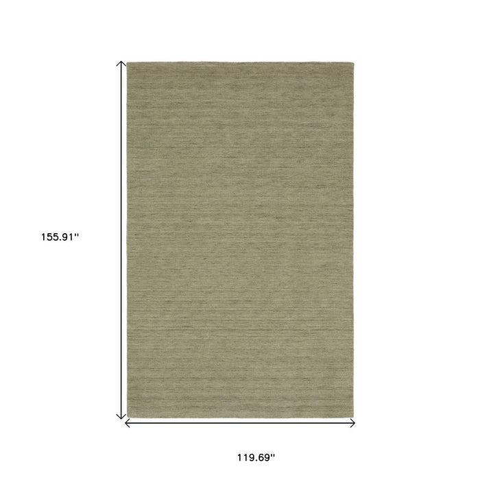 10' X 13' Wool Hand Tufted Area Rug - Sage And Green
