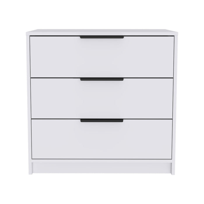 28" Three Drawer Dresser - White