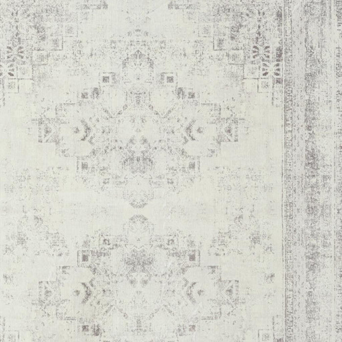 8' X 10' Medallion Washable Non Skid Area Rug (534026) - Gray / Ivory