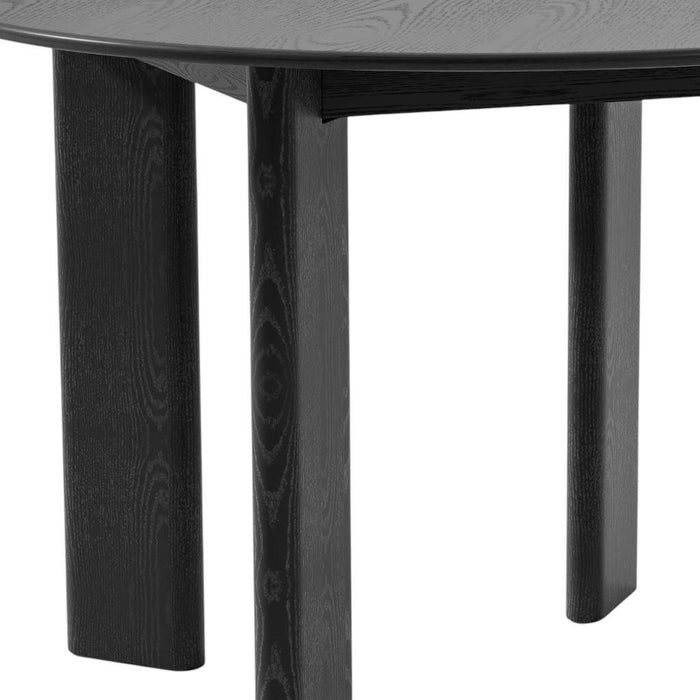 42" Solid Wood Round Top Dining Table - Black