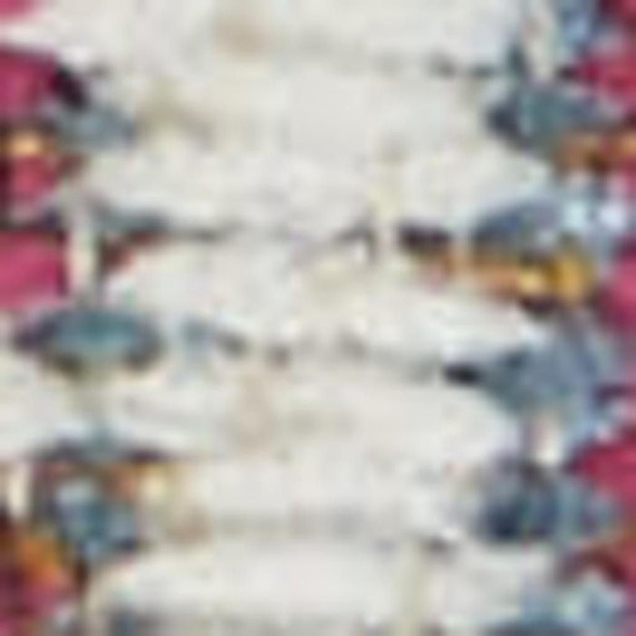 8' X 10' Damask Distressed Area Rug - Ivory
