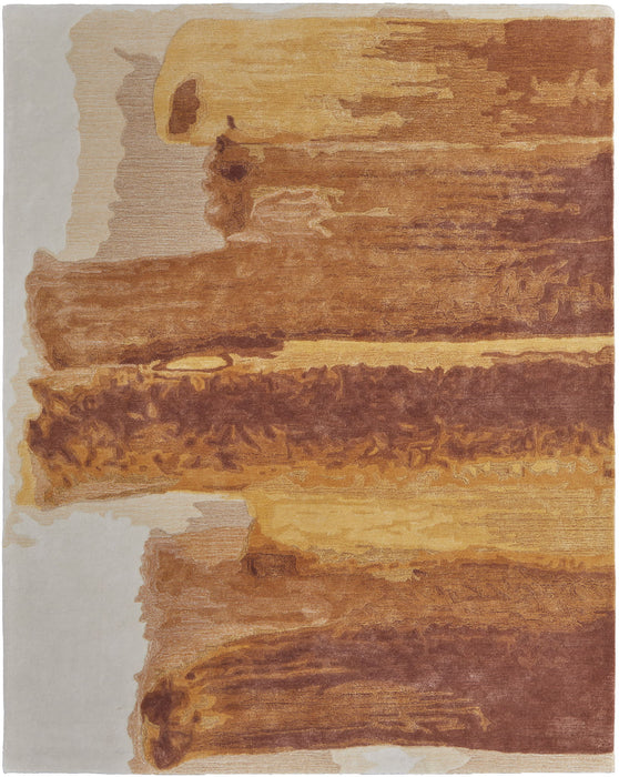 9' X 12' Abstract Hand Tufted Area Rug - Ivory