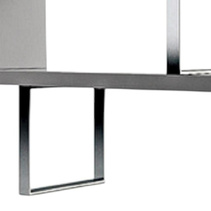 Three Tier Etagere Bookcase (555007) - Gray / Silver