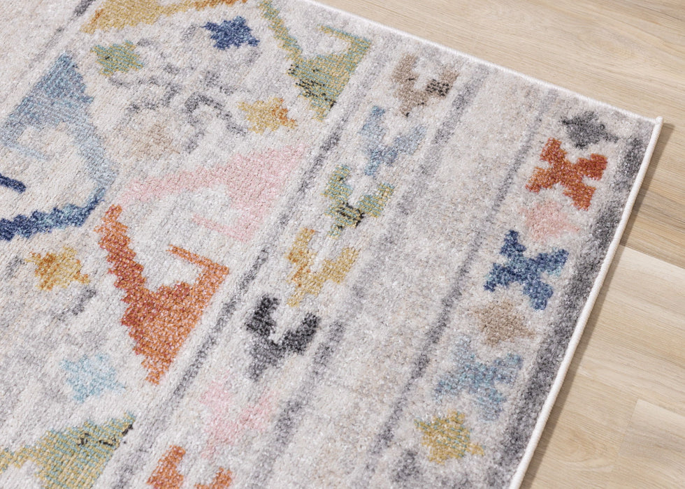 8' X 11' Tribal Area Rug (660181) - Cream / Blue / Green