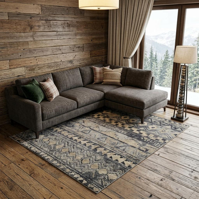 9' X 12' Wool Geometric Hand Knotted Area Rug (744372) - Taupe / Gray / Tan