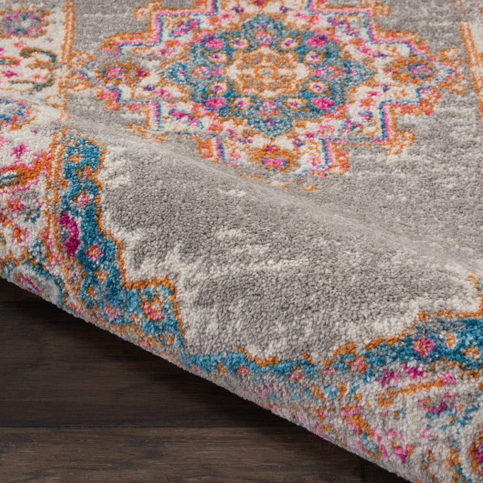 12' x 18' Moroccan Power Loom Distressed Polypropylene Area Rug - Blue