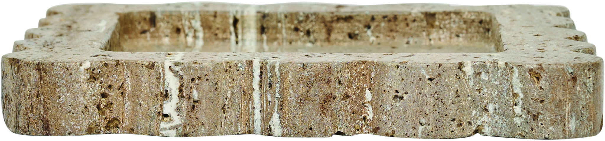 Natalie Meridian Furniture travertine tray with elegant rectangular design and natural stone finish, perfect for serving or decor.