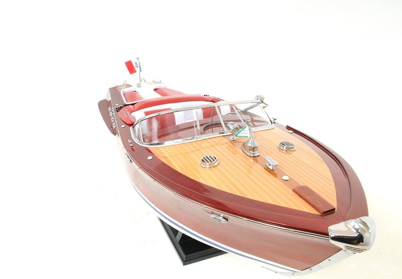 Riva Aquarama Hand Painted Decorative Boat - Aqua