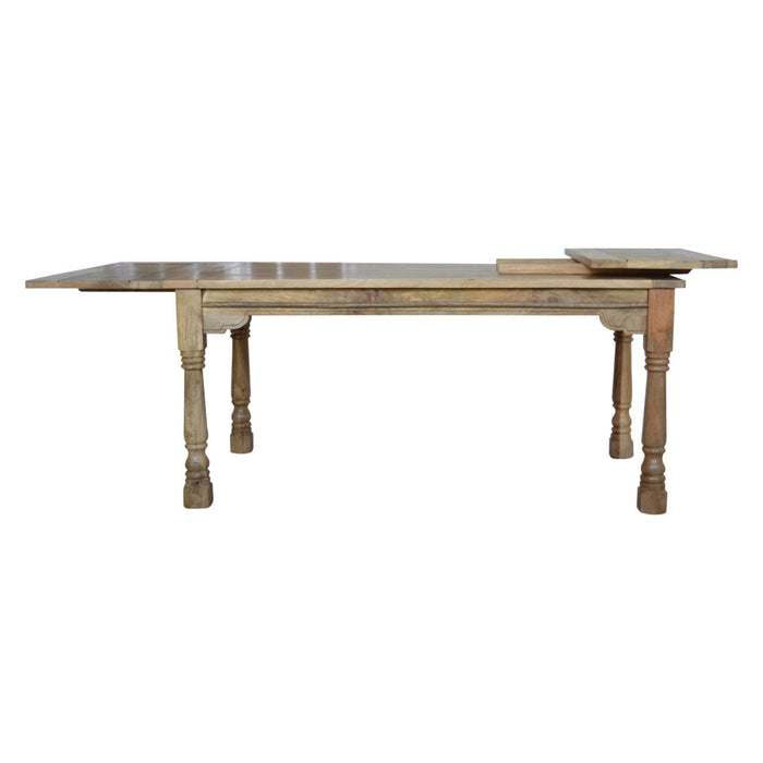 Solid Wood Self-Storing Leaf Extendable Dining Table - Brown