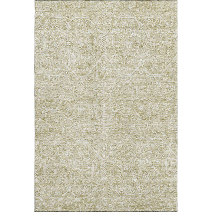 10' X 14' Floral Washable Area Rug With UV Protection (691752) - Beige / Ivory