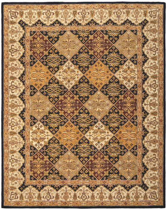 8' X 10' Geometric Hand Tufted Area Rug - Gold