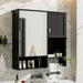Modern Giga wall-mounted bathroom medicine cabinet with mirror, featuring sleek wall storage and reflective front.