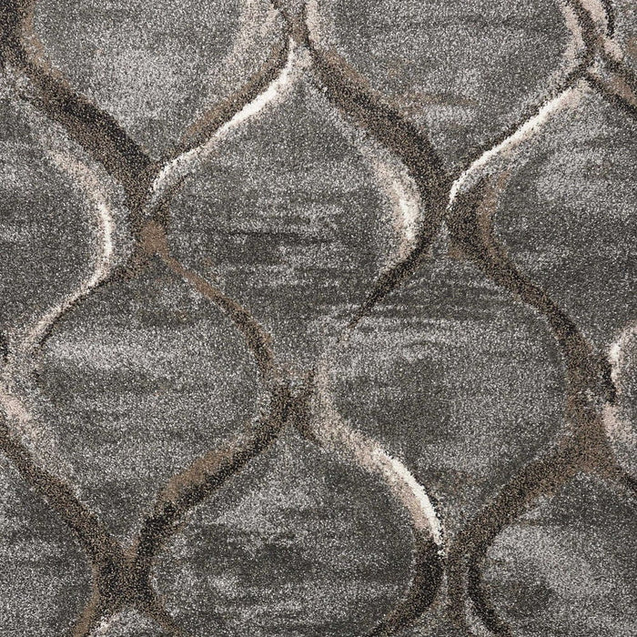7' x 10' Polypropylene Area Rug - Charcoal