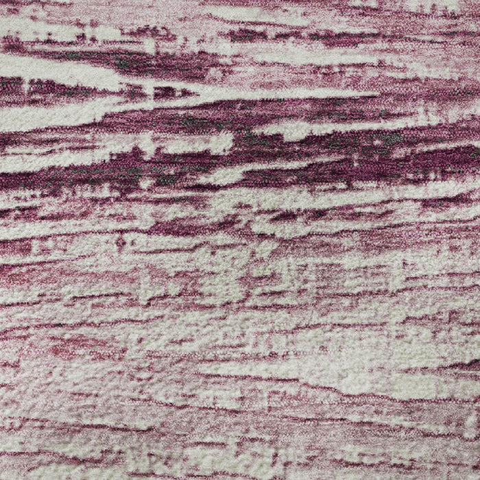 10' X 14' Striped Washable Area Rug With UV Protection (710022) - Blush / Ivory