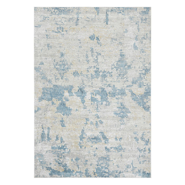 9' X 12' Abstract Area Rug - Ivory And Sky