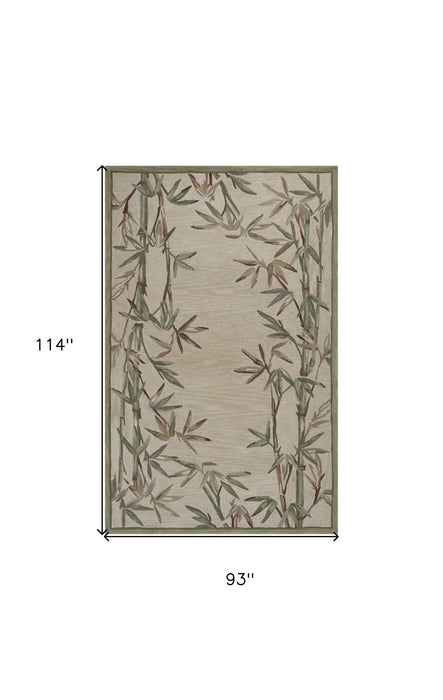 8' x 10' Wool Handmade Area Rug - Ivory