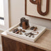 Elegant Michael genuine marble tray by Meridian Furniture, showcasing a sleek, polished marble surface with stylish tray edges.