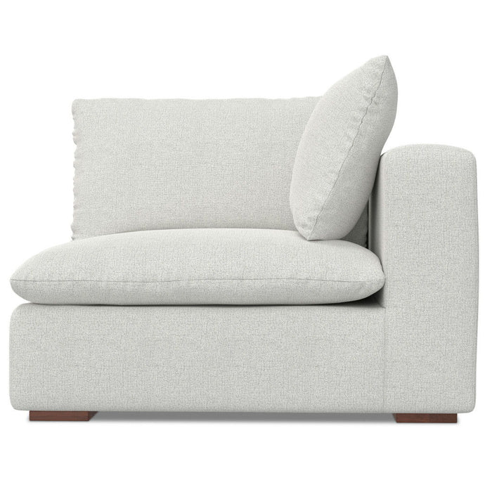44" Modular Fabric Sofa With Brown Legs - Gray