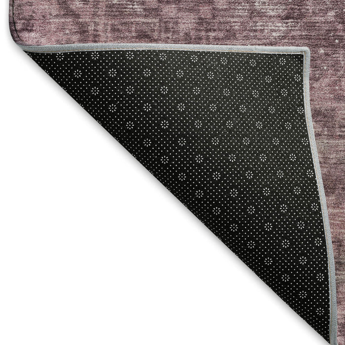 10' X 14' Oriental Washable Area Rug With UV Protection (691944) - Merlot / Silver