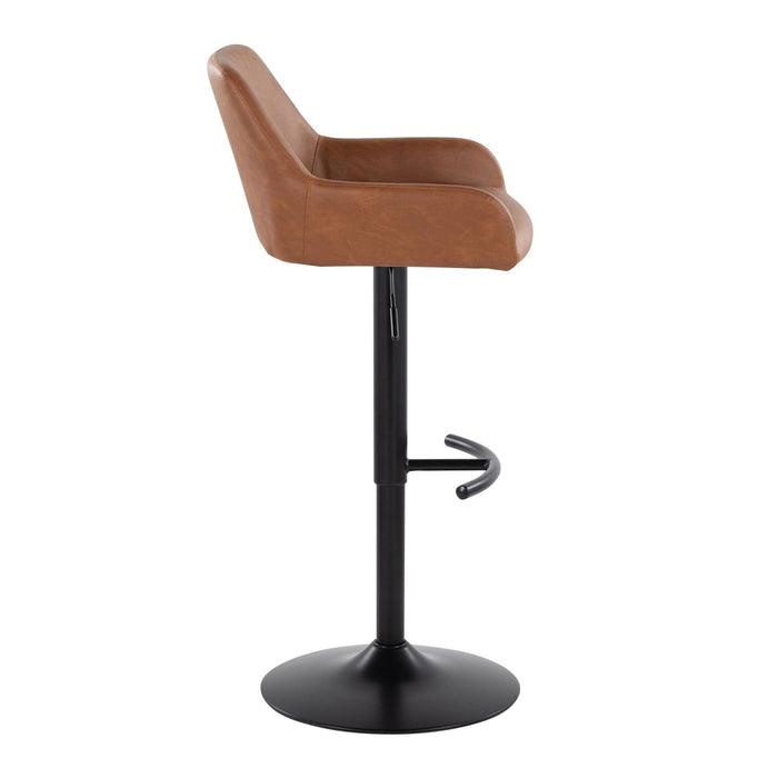 Daniella - Adjustable Barstool With Swivel - Black Metal (Set of 2)