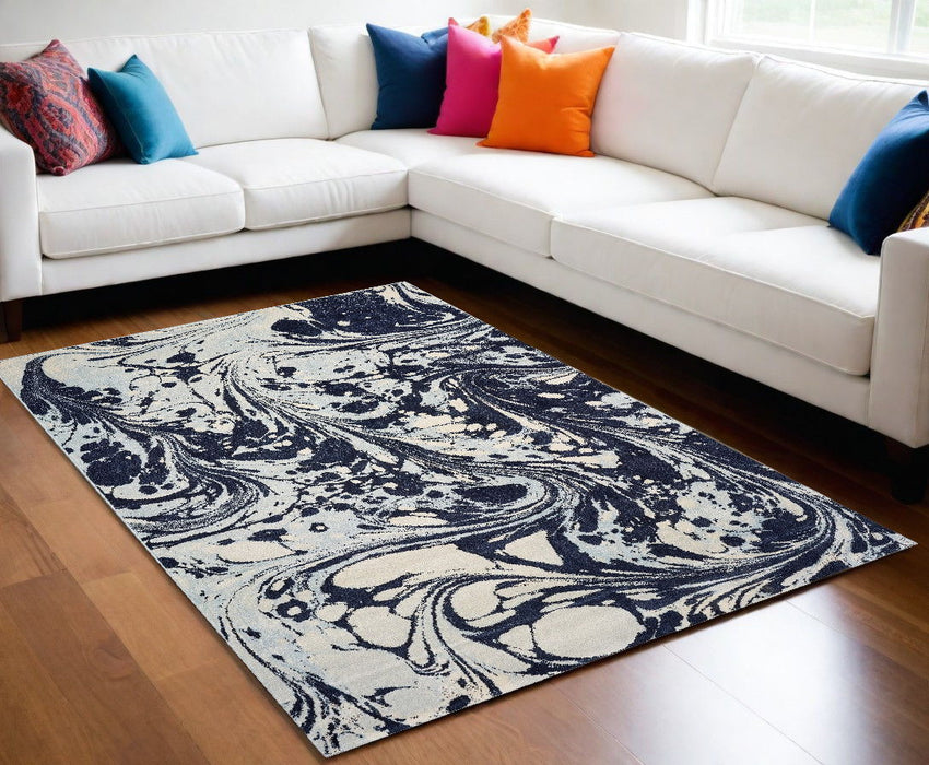 8.3' x 10.2' Shag Polypropylene Area Rug - Multicoloured