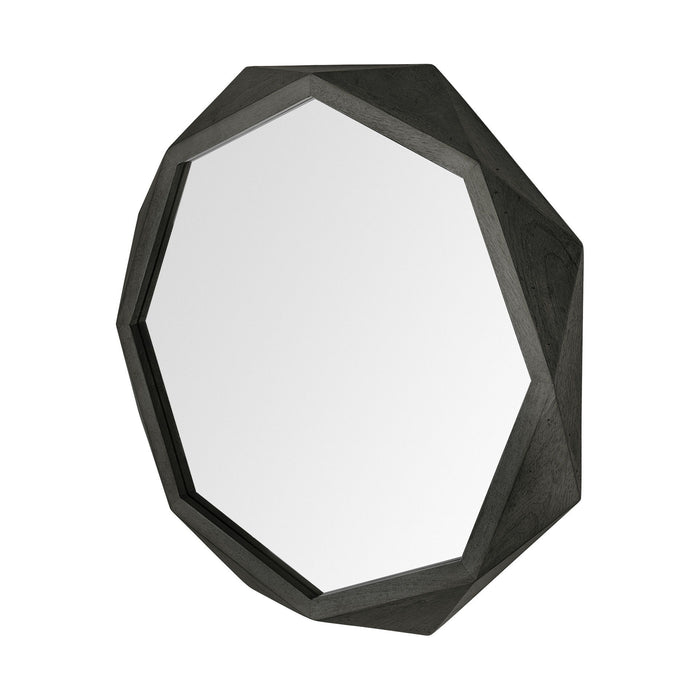 41" Octagon Frame Wall Mirror - Black