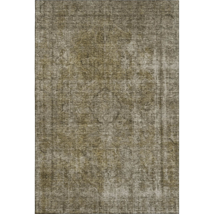 10' X 14' Abstract Washable Area Rug With UV Protection (696278) - Pewter / Silver