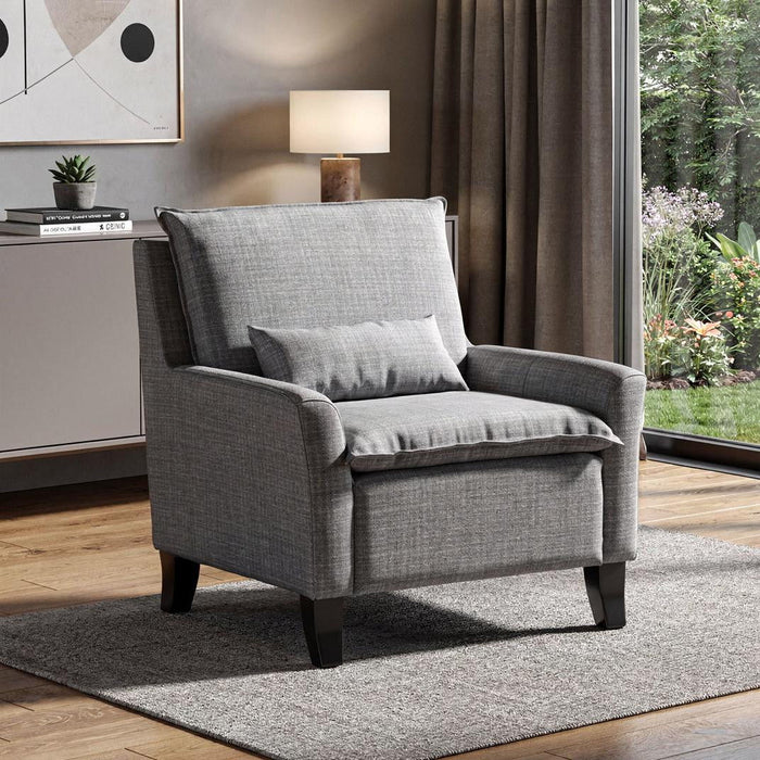 32" Fabric Arm Chair - Gray And Black