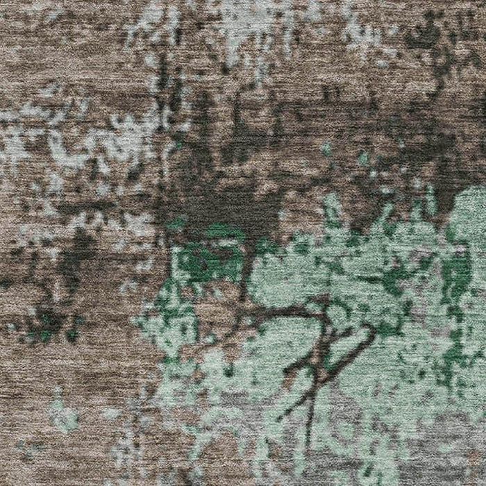 10' X 14' Abstract Washable Area Rug With UV Protection (707833) - Taupe / Brown / Ivory