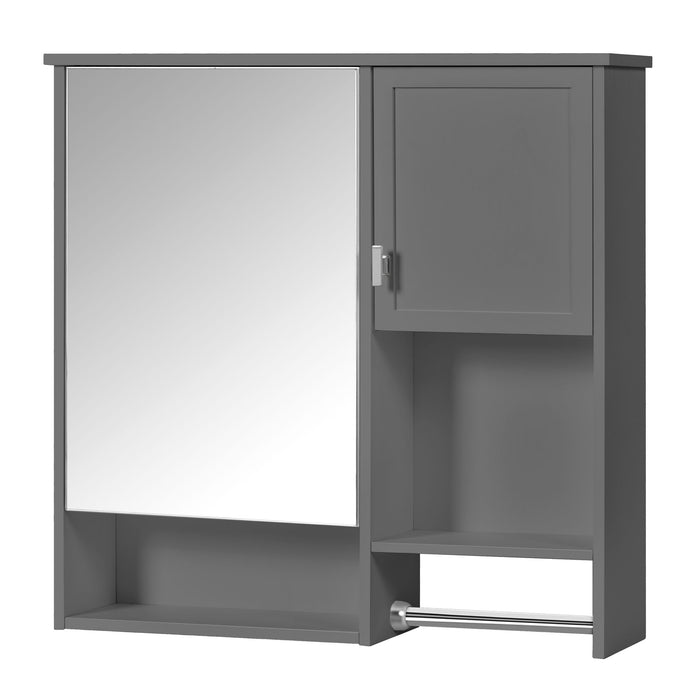 Modern Giga wall-mounted bathroom medicine cabinet with mirror and storage shelf for bathroom organization.