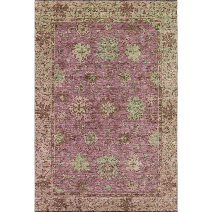 10' X 14' Oriental Washable Area Rug With UV Protection (716581) - Pink / Beige