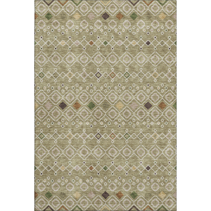 10' X 14' Southwestern Washable Area Rug With UV Protection (674742) - Sage / Beige / Gold