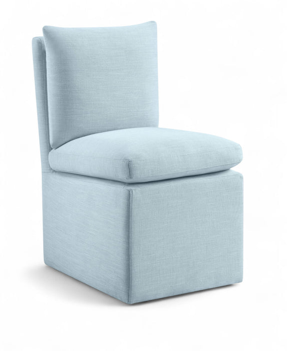 Nelori - Linen Textured Performance Fabric Upholstered Dining Chair (Set of 2)