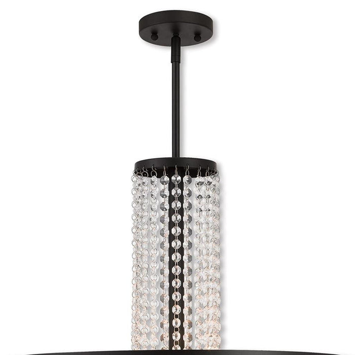 25'' Five Light Dimmable Chandelier With Shades - Bronze