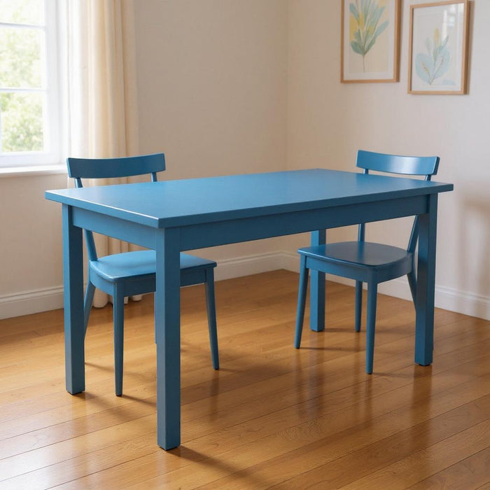60" Solid Wood Dining Table - Caribbean Blue