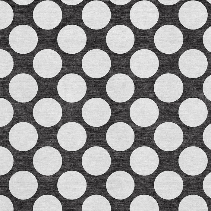 10' X 14' Polka Dot Washable Area Rug With UV Protection (673189) - Black / White