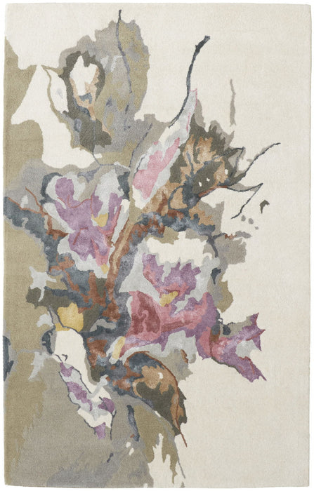 9' x 12' Wool Floral Hand Tufted Area Rug - Pink And Green