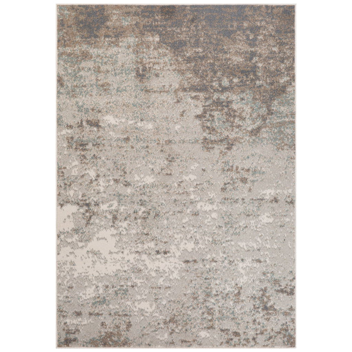 10' x 14' Gray Abstract Power Loom Area Rug - Gray And Dark