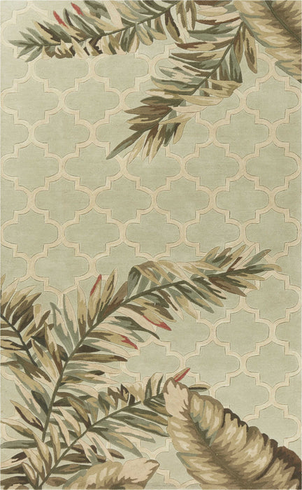 8' x 10' Wool Handmade Area Rug - Sage Green