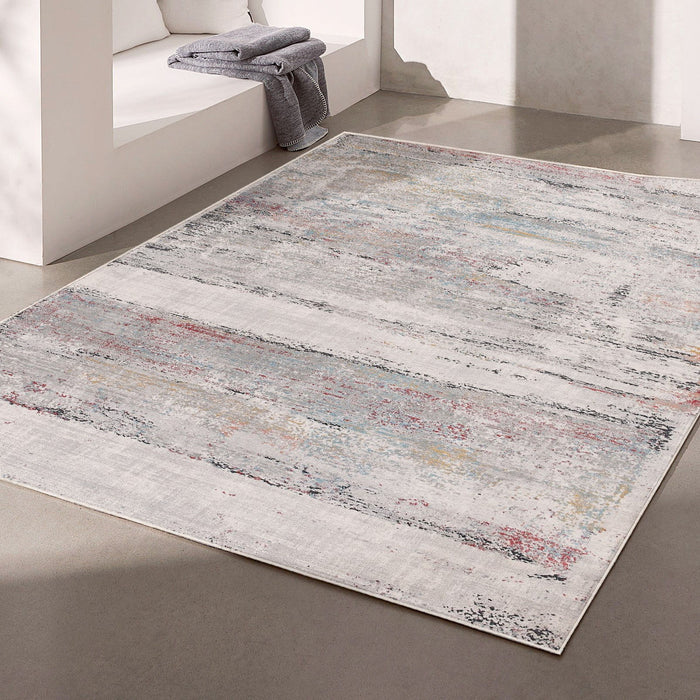 7' x 10' Abstract Irregular Blocks Area Rug - Gray