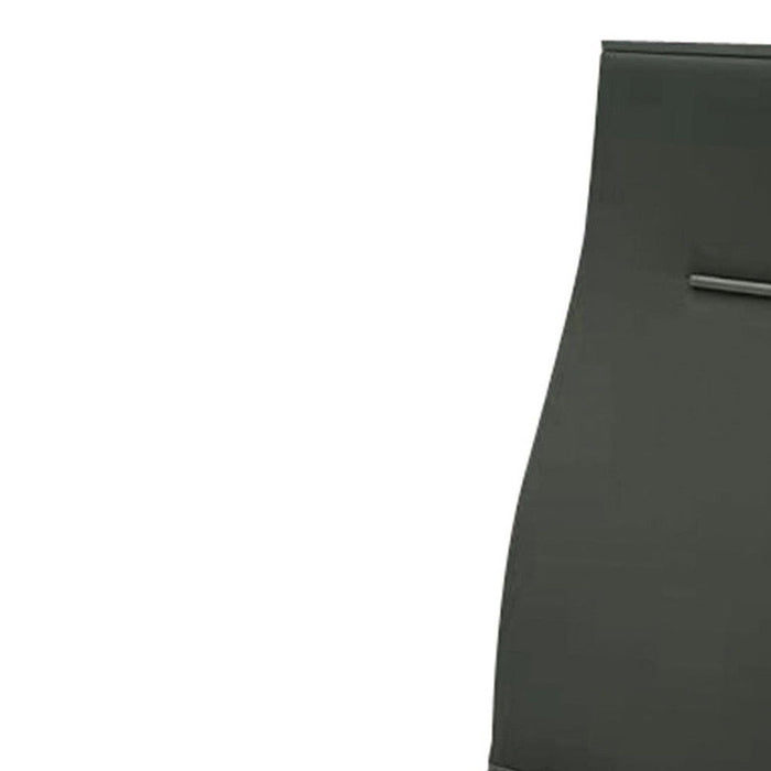 Upholstered Faux Leather Dining Side Chairs (Set of 4) - Gray / Silver