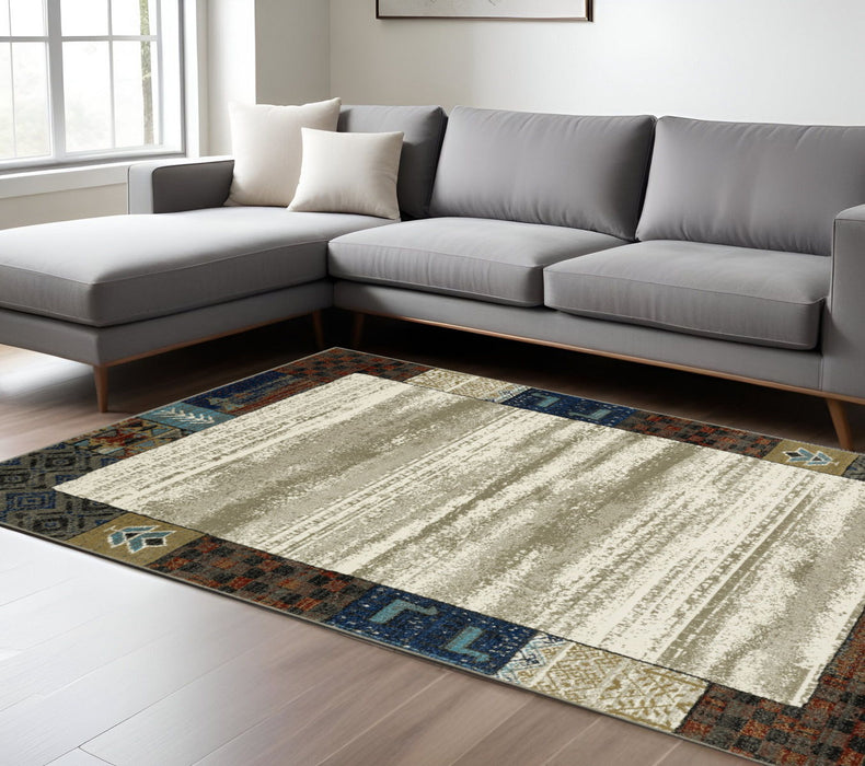 10' X 13' Patchwork Area Rug - Ivory
