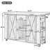 Giga outdoor kitchen island with stainless steel top, ample storage, towel and spice racks, and bottle opener for outdoor cooking.